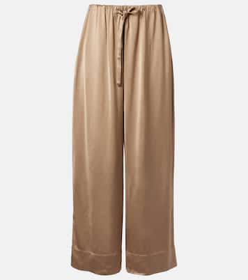 Satin wide-leg pants | Toteme
