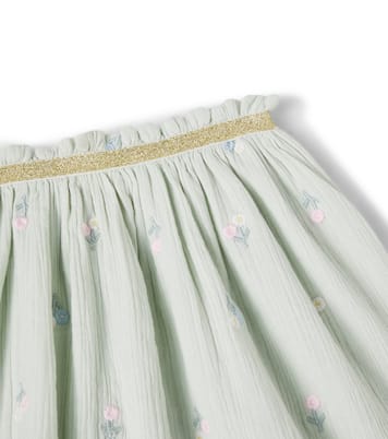 Cephee floral embroidered cotton skirt | Louise Misha