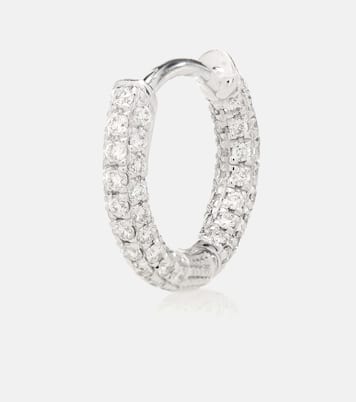 18kt white-gold single earring with diamonds | Maria Tash