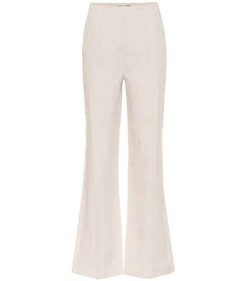 High-rise flared linen pants | Acne Studios