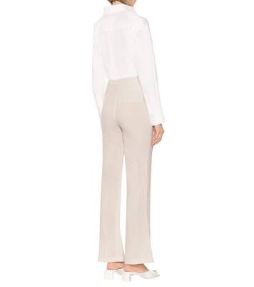High-rise flared linen pants | Acne Studios