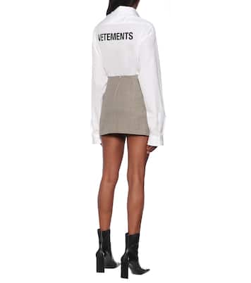 Minigonna in lana pied-de-poule | Vetements