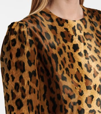 Lorie cheetah-print velvet minidress | Khaite