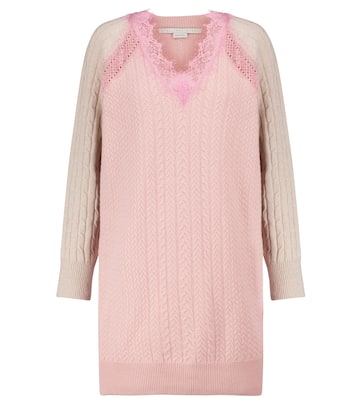 Lace-trimmed wool minidress | Stella McCartney
