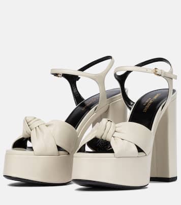 Sandales Bianca 125 à plateau en cuir | Saint Laurent