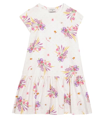 Floral stretch-cotton jersey dress | Monnalisa