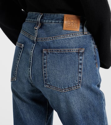 Mid-rise twisted-seam straight jeans | Toteme