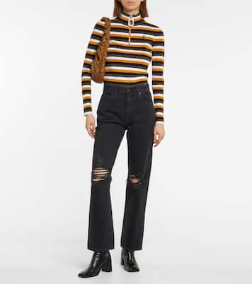 Jeans regular distressed London a vita alta | Slvrlake