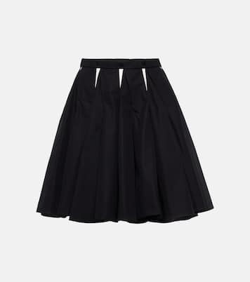 Minigonna in cotone con cut-out | Alaïa