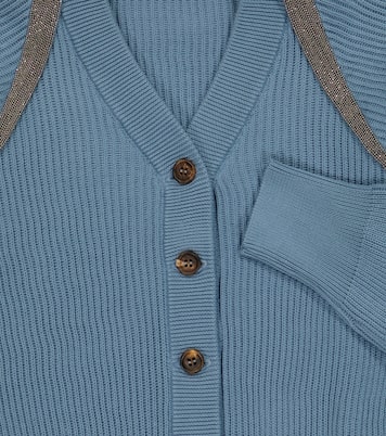 Cardigan en coton à ornements | Brunello Cucinelli Kids