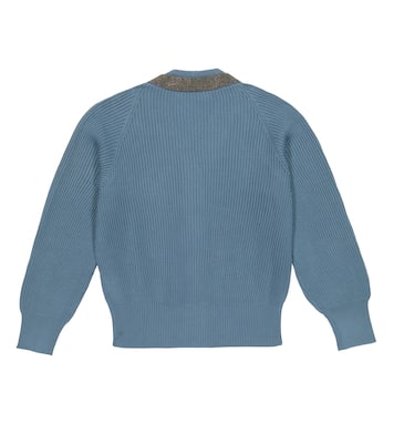 Cardigan en coton à ornements | Brunello Cucinelli Kids