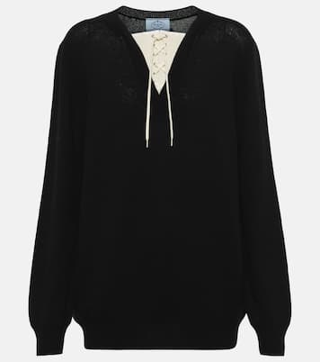 Jersey de cachemir con cordones | Prada