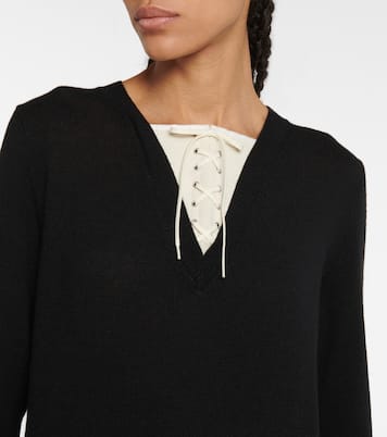 Jersey de cachemir con cordones | Prada