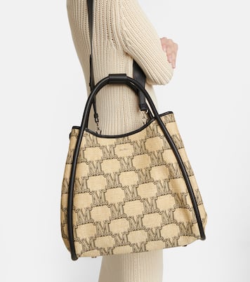 Marin leather-trimmed raffia tote | Max Mara