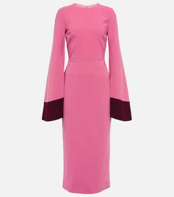 Colorblocked crêpe midi dress | Roksanda