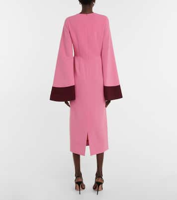 Colorblocked crêpe midi dress | Roksanda