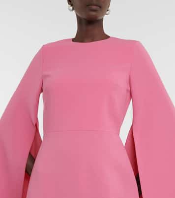 Colorblocked crêpe midi dress | Roksanda