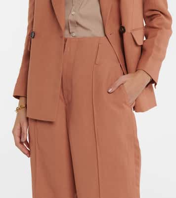 High-rise pleated wide-leg pants | Brunello Cucinelli