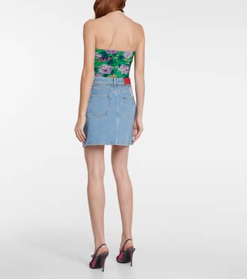 Cropped-Top aus Seide | Alessandra Rich