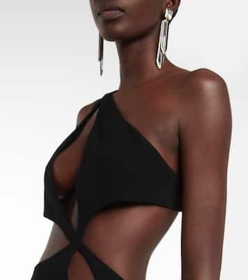 Asymmetrisches Minikleid aus Crêpe | Mônot