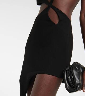 Asymmetrisches Minikleid aus Crêpe | Mônot