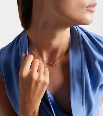 Collar Zen Small con colgante de oro 14 ct y diamantes | Ondyn