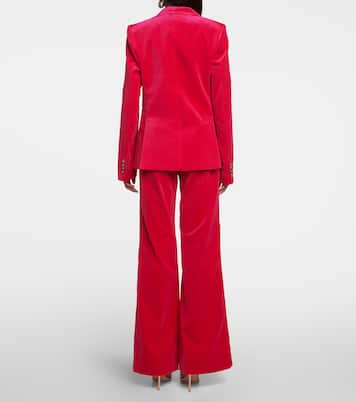 Single-breasted velvet blazer | Victoria Beckham