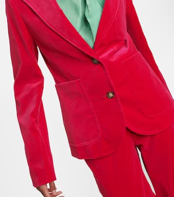 Single-breasted velvet blazer | Victoria Beckham