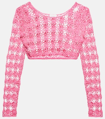 Top cropped Bella in crochet di cotone | Anna Kosturova