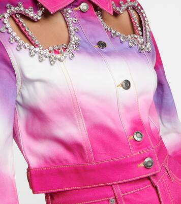 Embellished ombré denim jacket | Area
