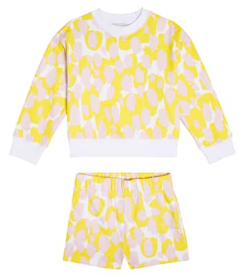 Set de sudadera y shorts de algodón | Stella McCartney Kids