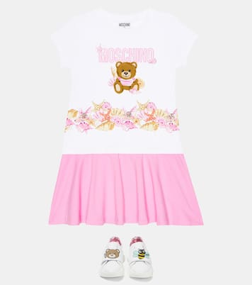Sneakers in pelle con logo | Moschino Kids