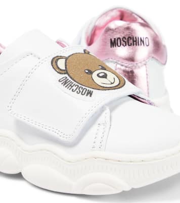 Sneakers in pelle con logo | Moschino Kids