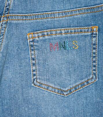 Falda pantalón en denim estampada | Monnalisa