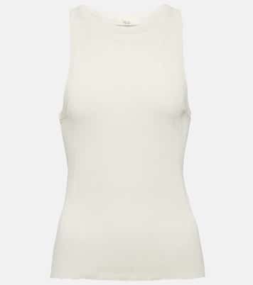 Tank top de seda acanalado | CO