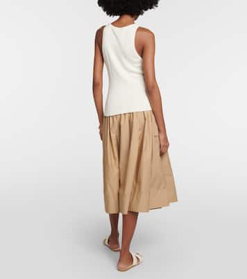Tank top de seda acanalado | CO