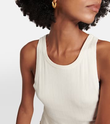 Tank top de seda acanalado | CO