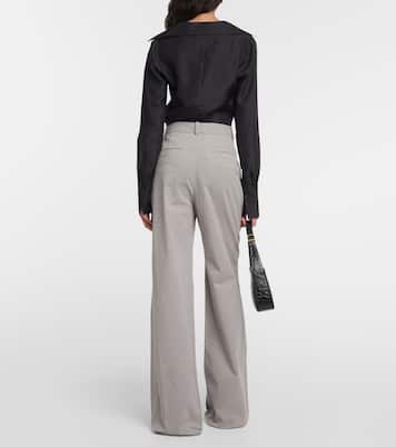 Pantalon ample Flavie en coton et lin | Nili Lotan