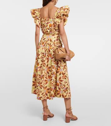 Jupe midi Emmy en coton à fleurs | Ulla Johnson
