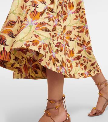 Jupe midi Emmy en coton à fleurs | Ulla Johnson