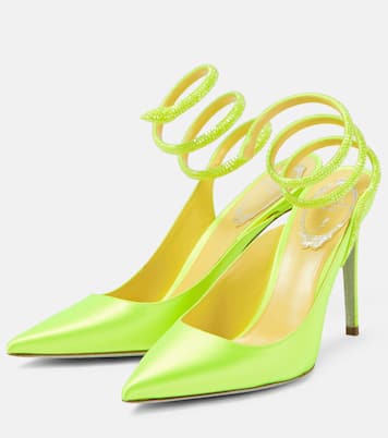 Verzierte Pumps Cleo aus Satin | Rene Caovilla