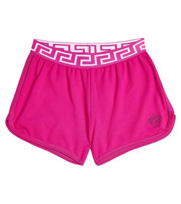 Shorts Greca de jersey de algodón | Versace Kids