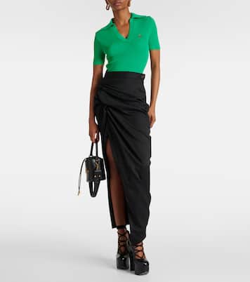 Marina ribbed-knit cotton polo shirt | Vivienne Westwood