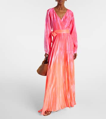 Printed silk wrap dress | Anna Kosturova