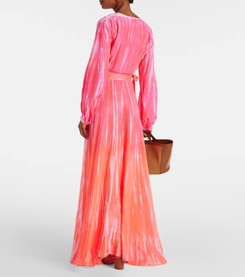 Printed silk wrap dress | Anna Kosturova