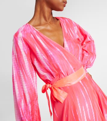 Printed silk wrap dress | Anna Kosturova
