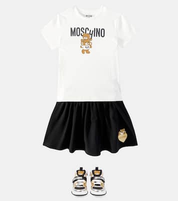 Gonna Teddy Bear in misto cotone | Moschino Kids