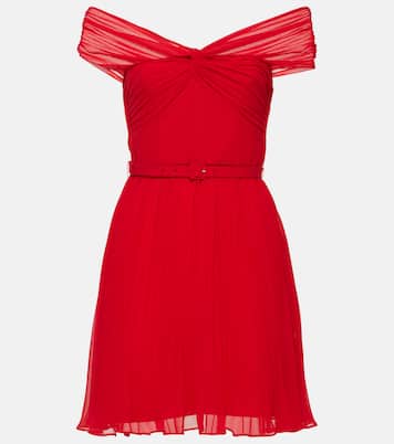 Off-shoulder chiffon minidress | Self-Portrait