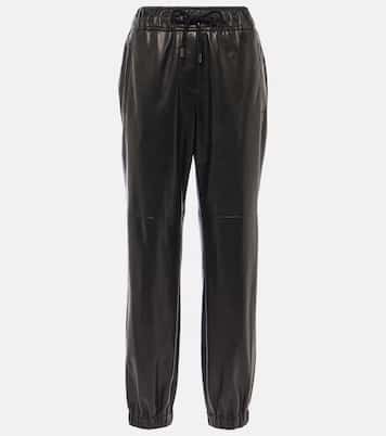 Pantaloni regular in pelle | Brunello Cucinelli