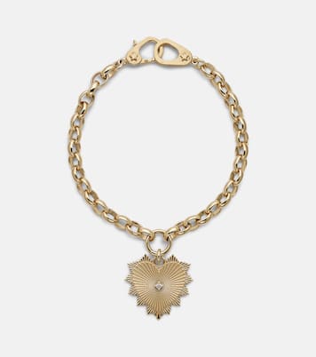 Bracelet Radiating Heart Medium en or 18 ct et diamant | FoundRae